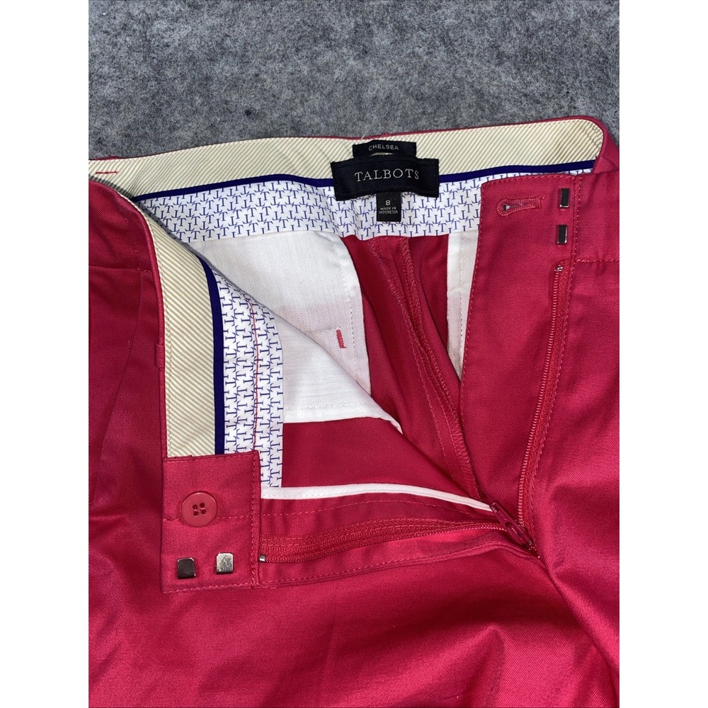 Talbots Capri Pants Women's‎ 8 Hot Pink Chelsea Regular Fit Cropped Business - Picture 3 of 11